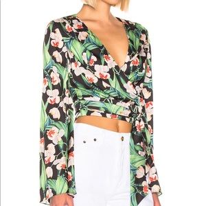 PatBo Kimono Sleeve Wrap Top